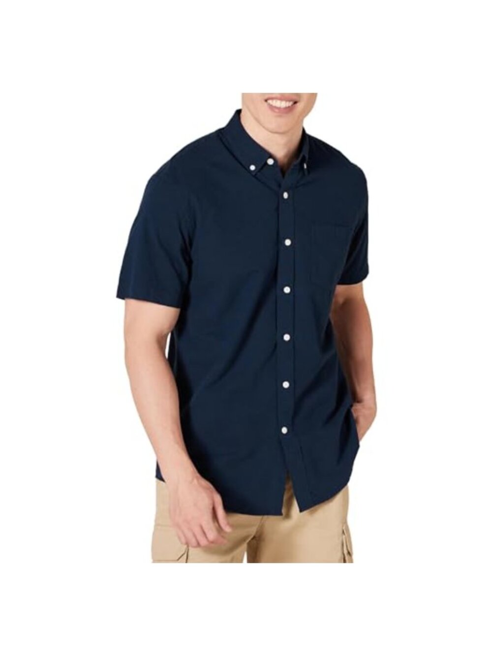 Regular-Fit Short-Sleeve Button Down Oxford Shirt 100% Cotton